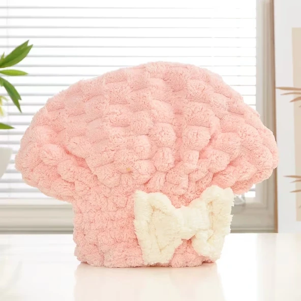 Mikrofiber Örgü Saç Kurutma Bone Havlu ürün görseli 1