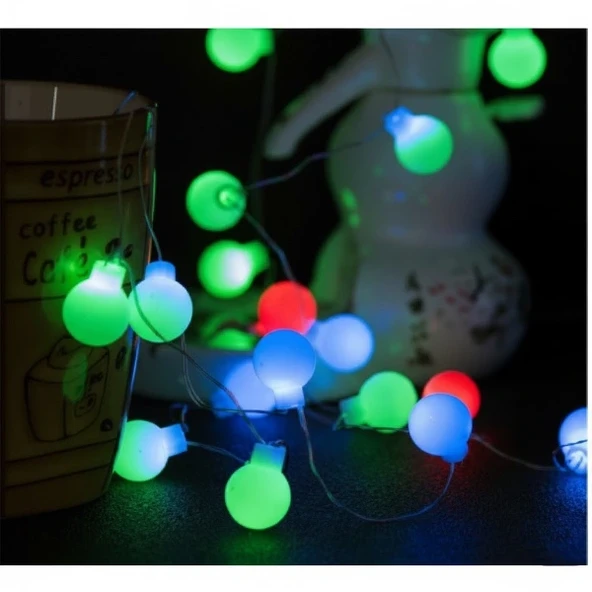 5m 28 Led RGB Işık Şeffaf Kablo Fişli Eklemeli ürün görseli 1