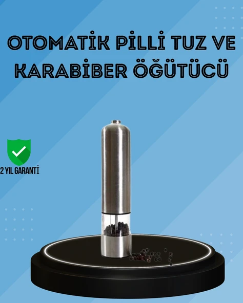 Pilli Baharat Değirmeni Karabiber Tuz ve Baharat Öğütücü ürün görseli 1
