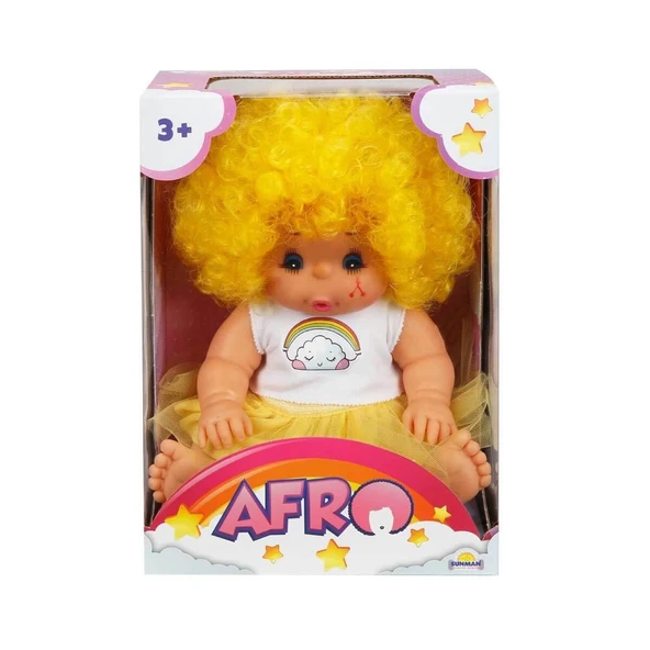 20040 Afro Kıvırcık Saçlı Bebek 23 cm - Stokta Olan Renk Gönderilir ürün görseli 1