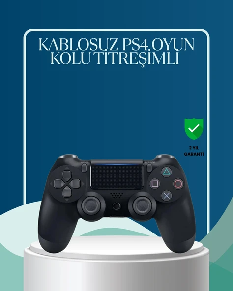 Kablosuz PS4 Oyun Kolu Çift Motor Titreşimli Uzun Bataryalı ürün görseli 1
