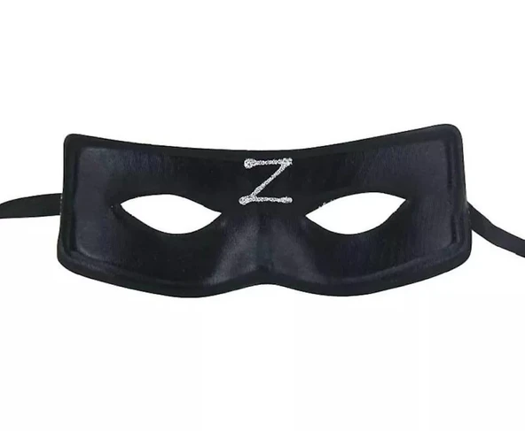 Zorro Maskesi Arkadan Lastikli Z Baskılı ürün görseli 1
