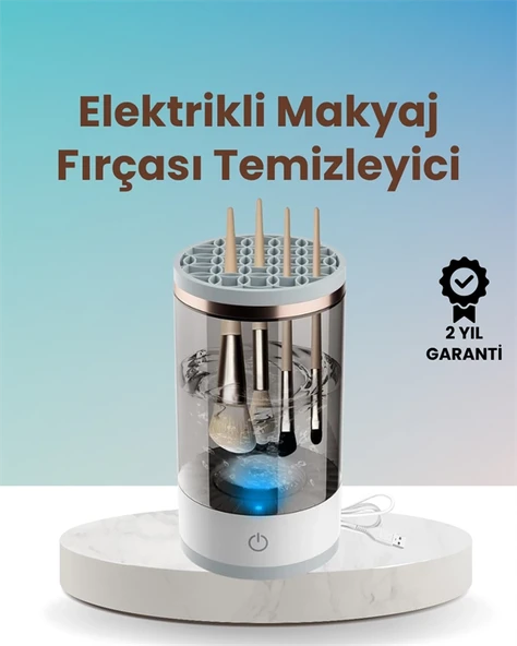 USB Şarjlı Derin Temizlik Makyaj Fırçası Yıkama Makinesi ürün görseli 1