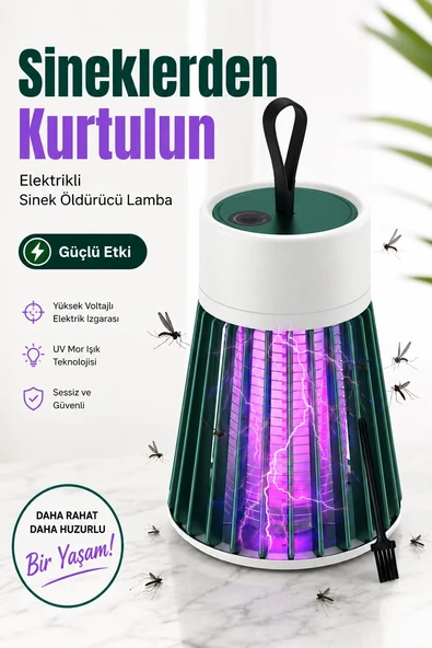 Taşınabilir Mor Işıklı Sineksavar Lamba Koruyucu Gövdeli Pratik Kullanım Cihazı ürün görseli 1