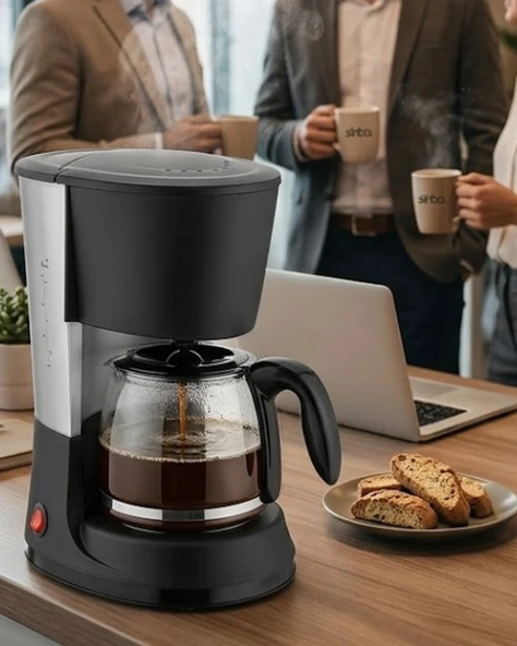 Ev ve Ofis İçin Filtre Kahve Makinesi 12 Fincan Kapasiteli Kahve Makinesi ürün görseli 1
