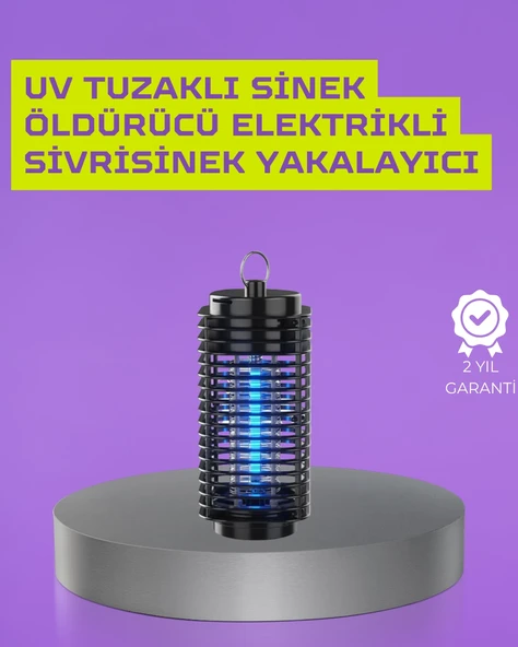 Kapalı ve Açık Alanlarda Etkili Elektrikli Sivrisinek Katili – UV Işıklı Tuzak ürün görseli 1
