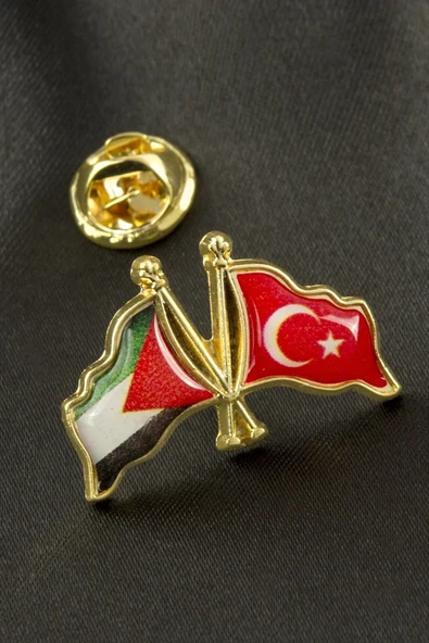 Ay Yıldız Filistin Yaka Rozet ürün görseli 1