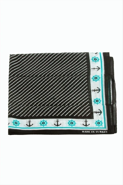 Çapa Dümen Desenli Bandana 50*50 ürün görseli 1