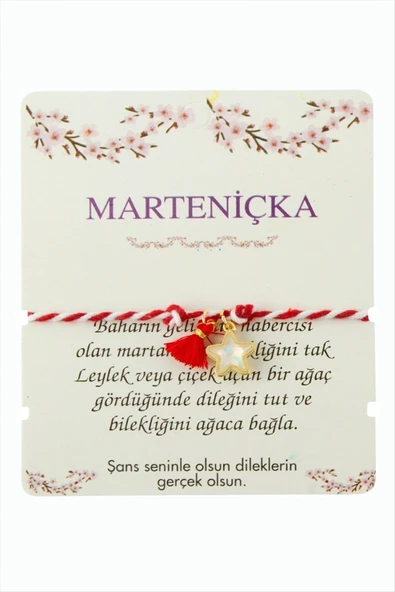 Yıldız Püskül Marteniçka İp Bileklik ürün görseli 1