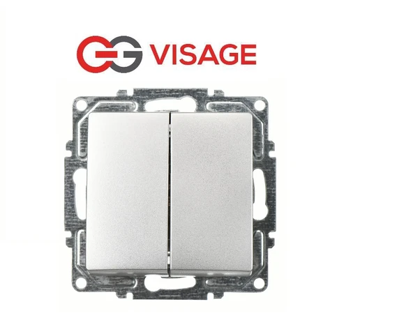 Visage Ambiance Gümüş Komütatör Anahtar Çerçevesiz - Priz ve Anahtar İçin Uyumlu Çerçeve ürün görseli 1