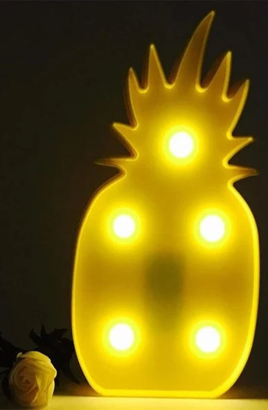 Ananas Şeklinde Ledli Dekoratif Eğlenceli Çocuk Gece Lambası ürün görseli 1