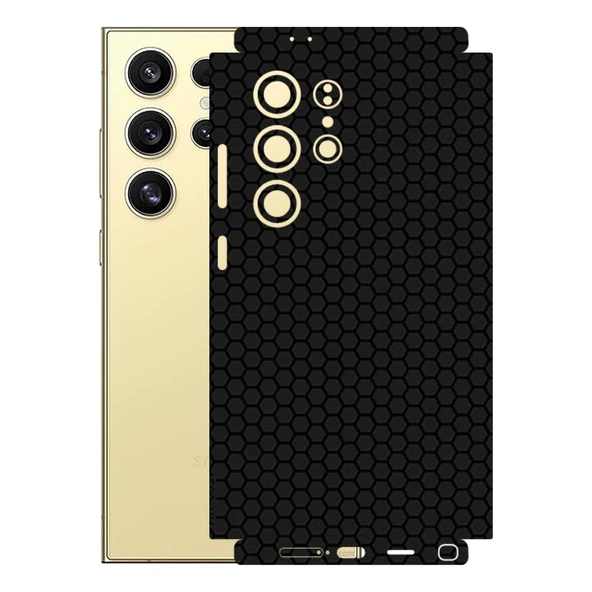Samsung Galaxy S24 Ultra ile Uyumlu Bumper Serisi Premium Kaplama 360  Siyah ürün görseli 1