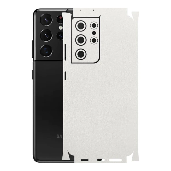 Samsung Galaxy S21 Ultra ile Uyumlu Bumper Serisi Premium Kaplama 360  Beyaz ürün görseli 1