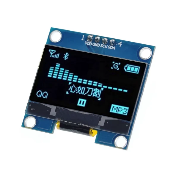 1.3" 128x64 SSD1306 4 Pin I2C OLED Ekran Modülü Mavi Renk 1.3inç OLED LCD LED I2C IIC Display Modülü ürün görseli 1