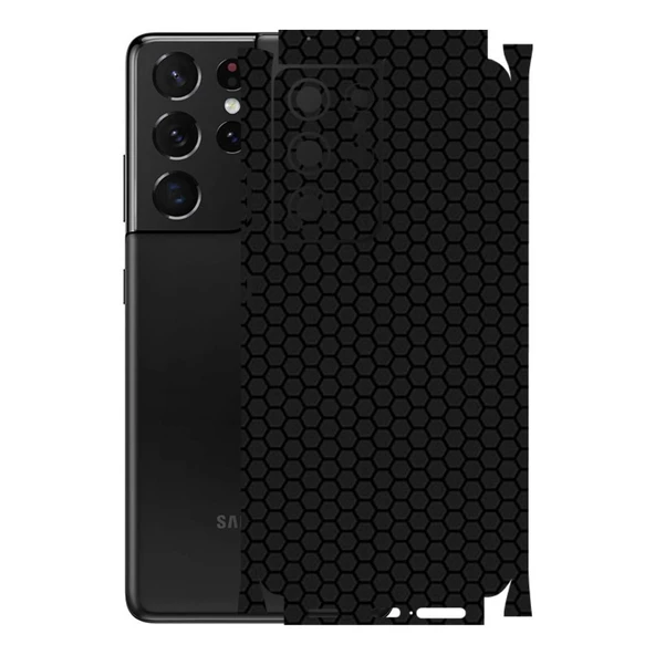 Samsung Galaxy S21 Ultra ile Uyumlu Bumper Serisi Premium Kaplama 360  Siyah ürün görseli 1