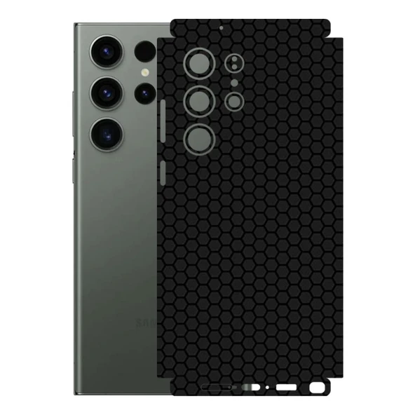 Samsung Galaxy S23 Ultra ile Uyumlu Bumper Serisi Premium Kaplama 360  Siyah ürün görseli 1