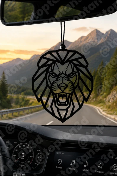Aslan Ayna Süsü, Araba Süsü, Kızgın Aslan Dikiz Aynası Süsü - Eşe, Dosta, Sevgiliye Araba Hediyesi ürün görseli 1