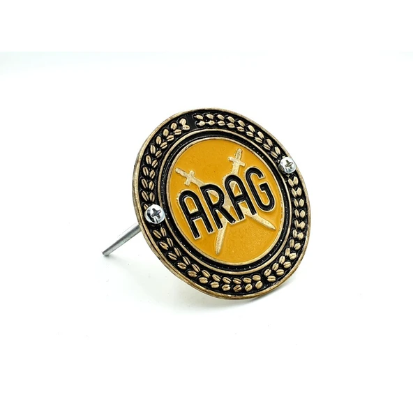 Arag Etiketlere Özel Panjur Arması Vidalı Sarı Arma ürün görseli 1