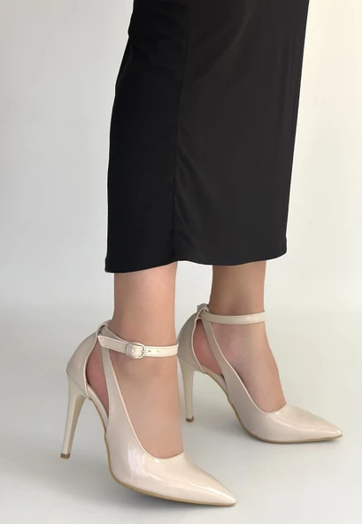 Wenni Bej Rugan Stiletto Ayakkabı - Resim 3
