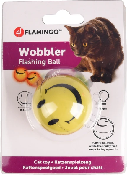 Flamingo Cat Wobbler Işıklı Dönen Top Kedi Oyuncağı ürün görseli 1