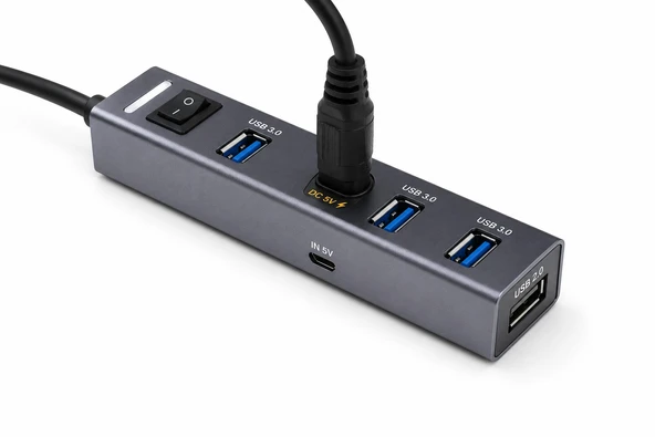 Usb Type-c 3.1 Gen1 Hub 4 Port 5 Gbps Gri TU360 ürün görseli 1