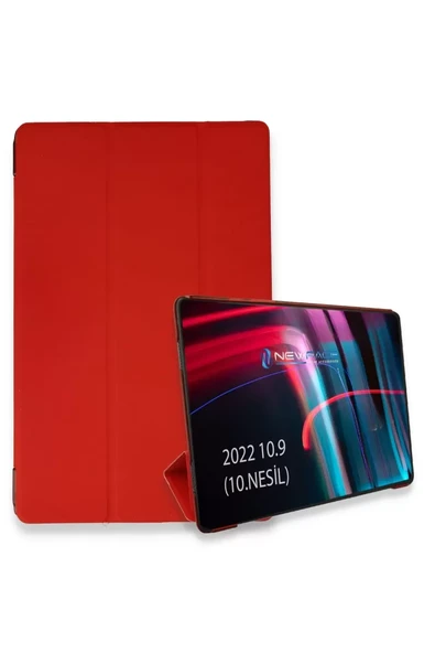 Newface Apple iPad 2022 10.9 (10.nesil) Kılıf Tablet Smart Kılıf - Kırmızı ürün görseli 1