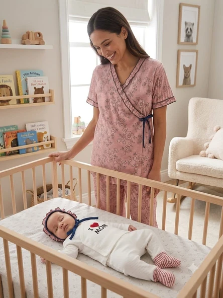 BASKILI ANNE BEBEK LOHUSA SET 3 Ay Kız ürün görseli 1