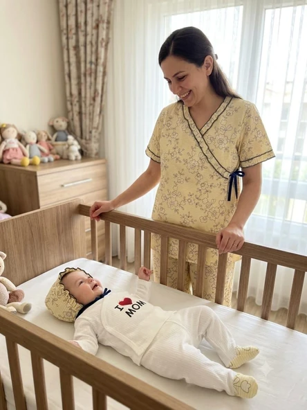 BASKILI ANNE BEBEK LOHUSA SET 3 Ay Kız ürün görseli 1
