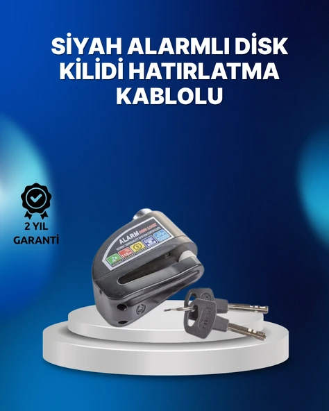 Suya Dayanıklı 110db Alarmlı Çelik Disk Kilidi ürün görseli 1