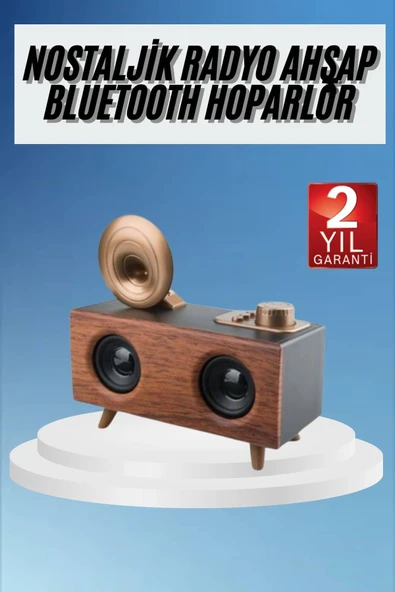 Gramafon Radyo Bluetooth Hoparlör Nostaljik Radyo Fm Radyo ürün görseli 1