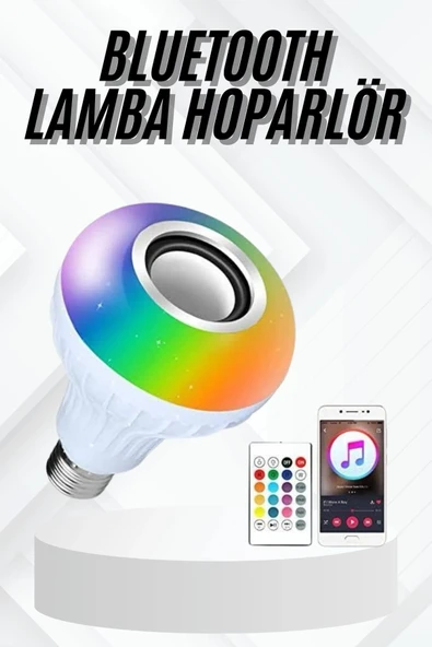 Lamba Hoparlör Ampül Görünümlü Renk Değiştirebilen Android Ve İos Uyumlu ürün görseli 1