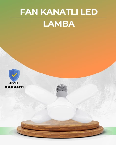 Tasarruflu Pervane Led Ampül 4 Kollu 60 Watt Geniş Alan Aydınlatma ürün görseli 1