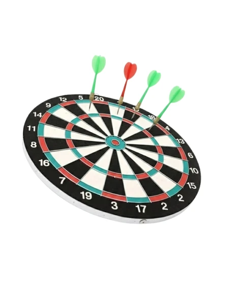 17 İnç Profesyonel Dart Tahtası Dayanıklı Yapı Ve 4 Metal Dart Oku ürün görseli 1