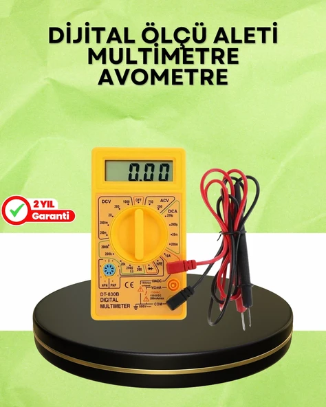Profesyonel Dijital Multimetre Volt Amper Direnç Ölçümü ürün görseli 1