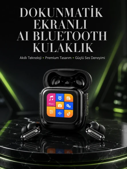 Akıllı Dokunmatik Kontrol Aı Özellikli Bluetooth Kulaklık ürün görseli 1