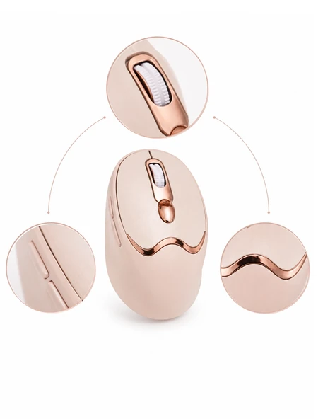 Ergonomik Tasarımlı Kablosuz Mouse Bluetooth Ve Usb Alıcılı - Resim 4