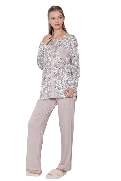 Limissi Viskon Desenli Pijama Takımı ürün görseli 1