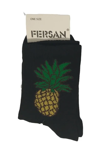 Kolej Kız Ananas Desenli Çorap ürün görseli 1