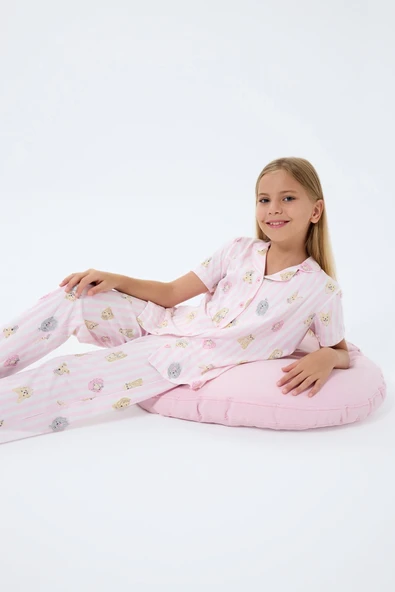 RolyPoly 3809-2 Kız Çocuk Kısa Kol Pijama Takımı ürün görseli 1