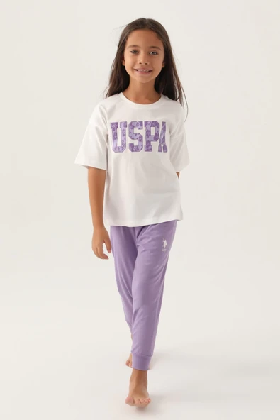 US Polo 1818-G Kız Çocuk Pijama Takım ürün görseli 1