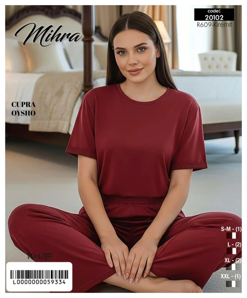 Mihra 20102 Kadın Oysho Kısa Kol Pijama Takımı ürün görseli 1
