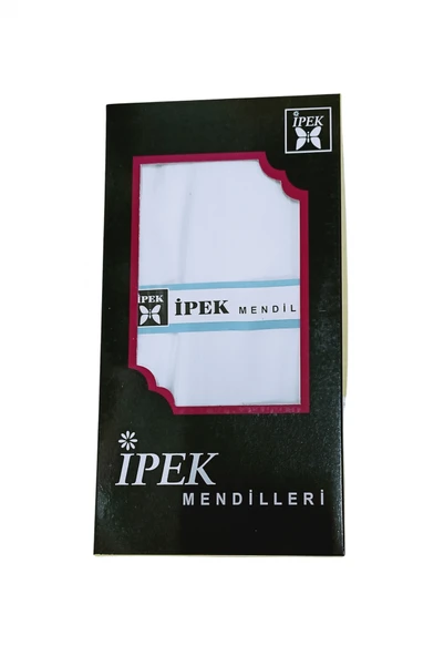 İpek Erkek Beyaz Kutulu Mendil 12 Adet 42x42 cm ürün görseli 1