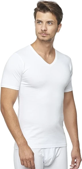Star 206 Modal Yarım Kol V-Yaka T-Shirt Atlet ürün görseli 1