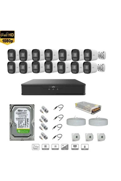 UNV Full Hd 14 Kameralı Set Sesli ürün görseli 1