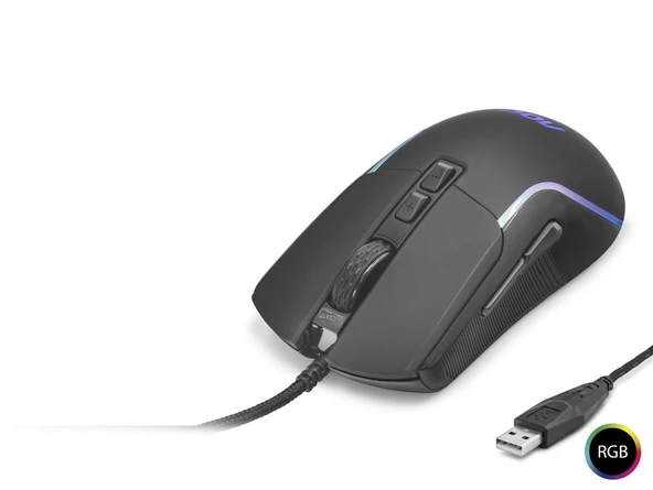Gaming Mouse Optik 1200–2400 Dpi Usb Rgb - Siyah GM170B/LA ürün görseli 1
