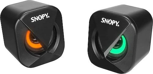 SNOPY SN-83U 1+1 2WX2 Mini Led Işıklı Usb Siyah Speaker ürün görseli 1