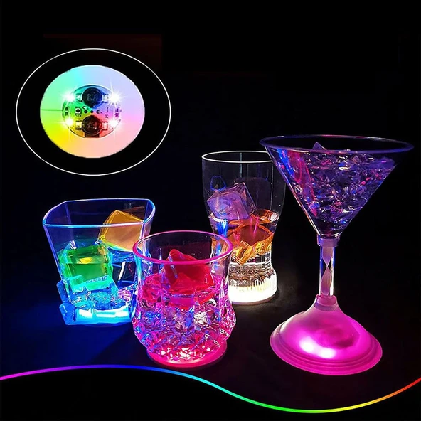 Işıklı Yapışkanlı Bardak Altı Aparatı Ledli 3 Fonksiyonlu 6 cm Çap ürün görseli 1