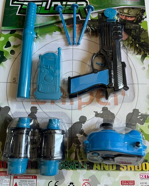 Oyuncak Fotoğraf Makinalı Polis Seti 8 Parça - Resim 2