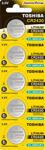 Toshiba Cr 2430 Lithium 5'li Pil ürün görseli 1