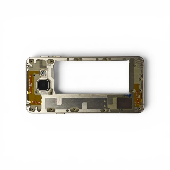 Samsung A310 Kasa Samsung Galaxy A3 2016 Gold Renk Orta Kasa Çıtalı on off Ses tuş bordu buzzer hoparlör Kamera Lens ürün görseli 1